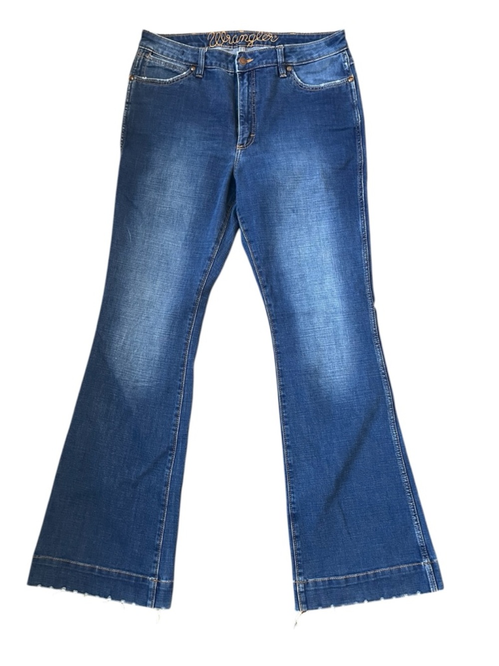 Wrangler Retro Flare Jeans 33x36 Medium Wash Bootcut Western Denim Women’s